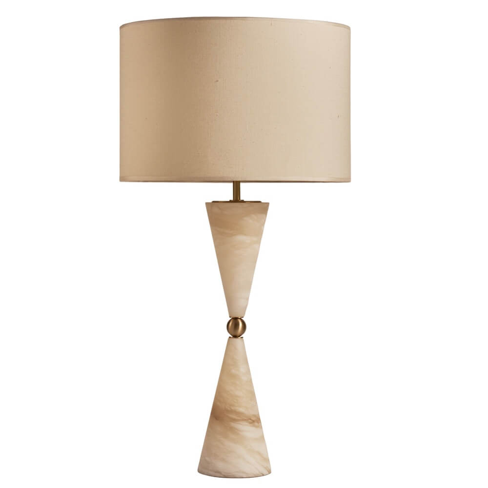 Silhouette Table Lamp In Brass And Alabaster Matlight Milano