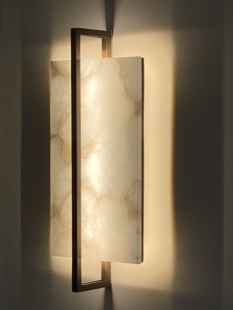 Alabaster wall sconce deals