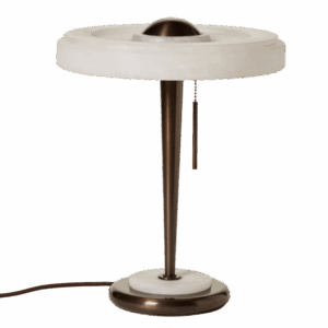 Benny Table Lamp in Bronze and Alabaster