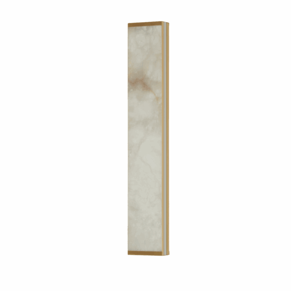 Tech Medium Wall Sconce in Brass and Alabaster