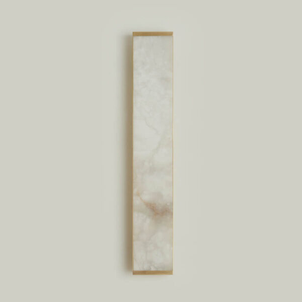 Tech Medium Wall Sconce in Brass and Alabaster - Image 2