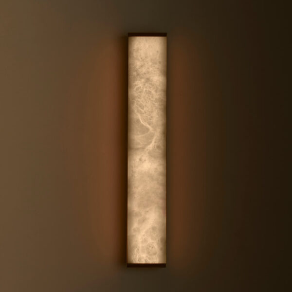 Tech Medium Wall Sconce in Bronze and Alabaster - Image 3
