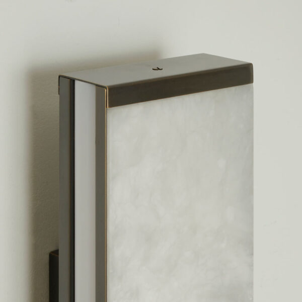 Tech Medium Wall Sconce in Bronze and Alabaster - Image 5