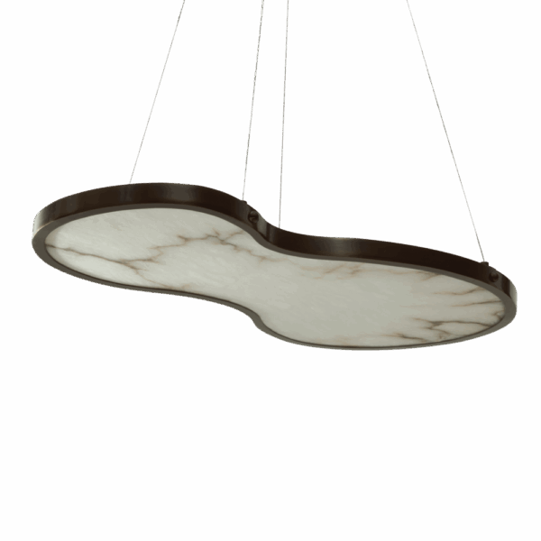 Fabula Chandelier in Bronze and Alabaster
