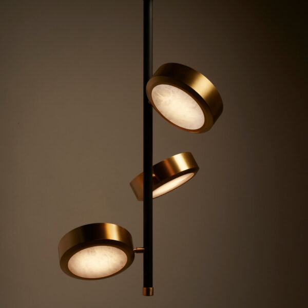 Orion Pendant Lamp in Brass and Alabaster - Image 3