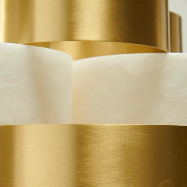 Vertigo Chandelier in Brass and Alabaster - Image 6