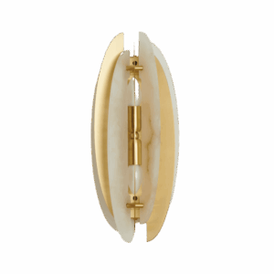 Helios Wall Sconce in Brass and Alabaster