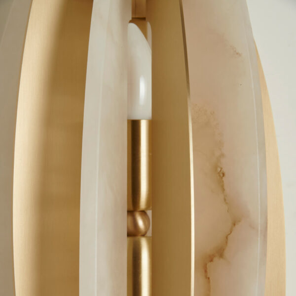 Helios Wall Sconce in Brass and Alabaster - Image 6