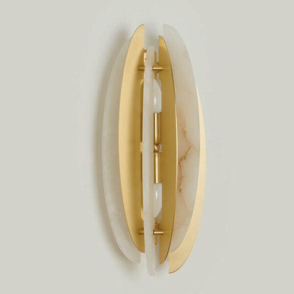 Helios Wall Sconce in Brass and Alabaster - Image 5